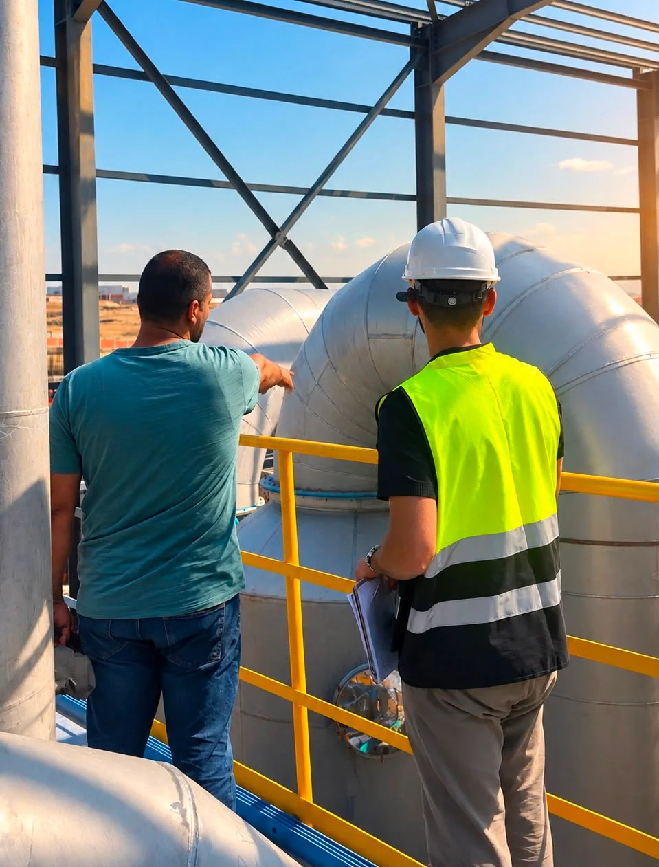 Visite technique et inspection d'isolation sur site industriel